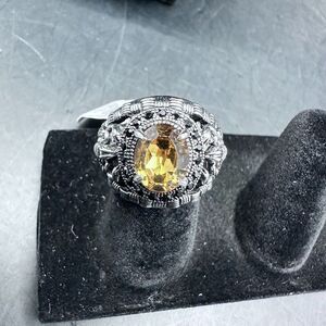 Scorpion Womens Ring size 7 Yellow Stone Signet Cosplay Viking Gothic Witch